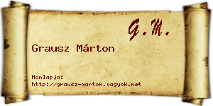 Grausz Márton névjegykártya