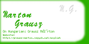 marton grausz business card